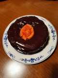 Torta al cioccolato fondente con arancia