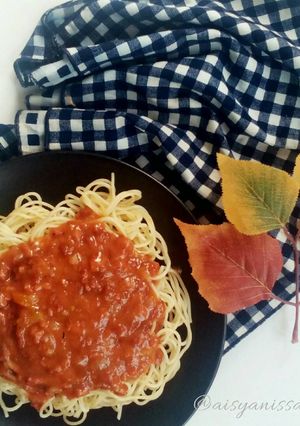 Foto resep Spaghetti bolognese with corned beef