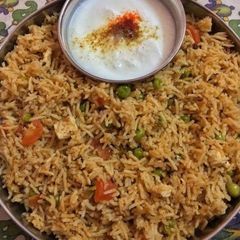 A picture of Paneer pulao recipe | How to make paneer peas pulao.
