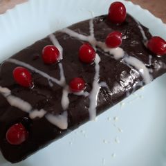 A picture of Chocolate fudge cake eggless.