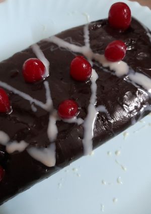 A picture of Chocolate fudge cake eggless.