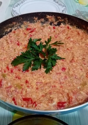 O poză a rețetei Menemen-Omletă.