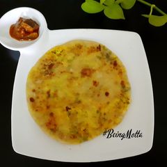 A picture of Paneer-Cheese Stuffed Paratha.