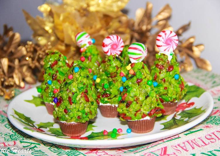 Recipe of Super Quick Homemade Rice krispies Christmas Trees