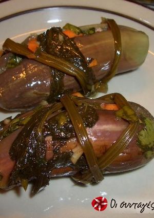 A picture of Pickled baby eggplants.
