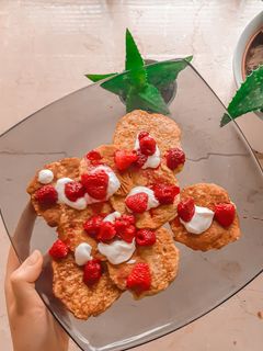 Egészséges amerikai palacsinta (cukor, glutén és laktózmentes) recept fotója