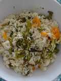 Arroz de Bimis e lascas de Cenoura