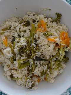 Foto de Arroz de Bimis e lascas de Cenoura