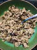 Courgette and mushroom orzotto