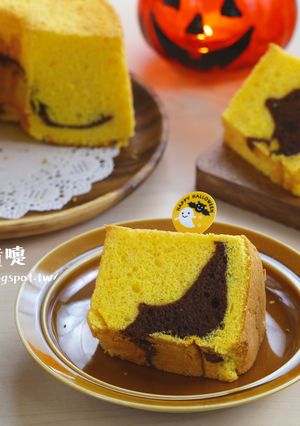 萬聖節南瓜戚風蛋糕 的食譜成品照片