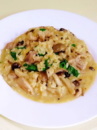 Easy Steps to Make Chicken &amp; Mushroom risotto the Delicious Can spoil the tongue