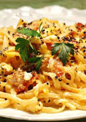 Una foto de Spaghetti a la carbonara