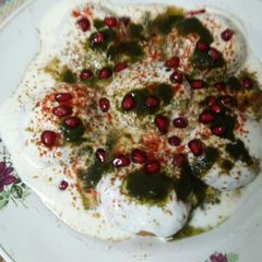 Vrat ke aloo ke dahi vade A picture of Vrat ke aloo ke dahi vade.