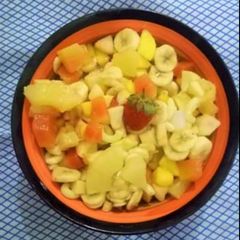 A picture of Mix Fruit Chat 🍎🍌🍍🍓🍑.