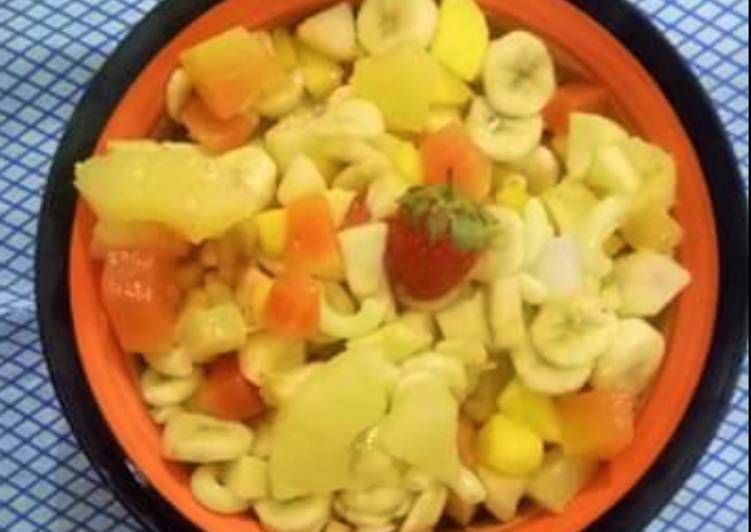 Easy Recipe: Yummy Mix Fruit Chat 🍎🍌🍍🍓🍑