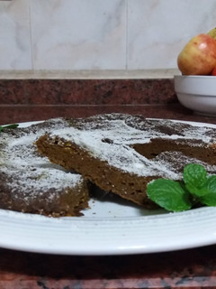 Una foto de Brownie de zapallo y chocolate