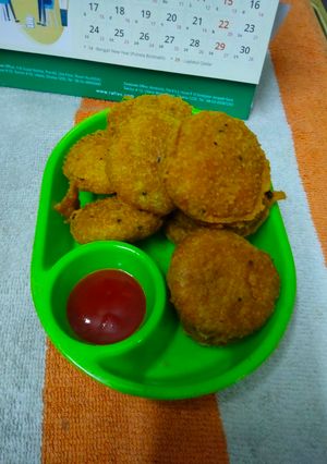কাঁচকলা ও বেসনের চপ রেসিপির প্রধান ছবি