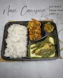 Nasi Campur (Gulai Tongkol + Bakwan Udang + Sambal Ijo)