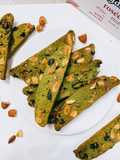 Bánh Biscotti trà xanh nguyên cám|Eat clean