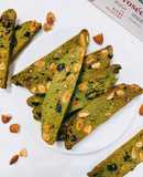 Bánh Biscotti trà xanh nguyên cám|Eat clean