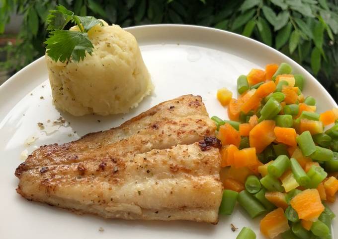 Resep Ikan dori fillet grill+mashed potato Anti Gagal