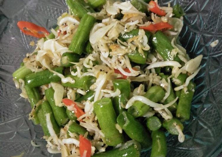 Cara Gampang mengolah Tumis Buncis Teri Nasi, Bikin Ngiler