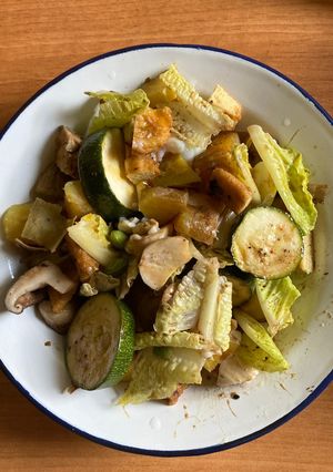 蘿蔓時蔬溫沙拉｜全素 的食譜成品照片