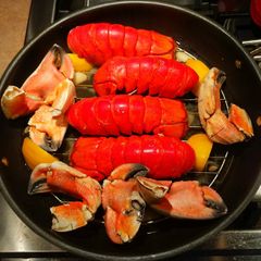 A picture of Mike's Complete Surf & Turf Dinner.