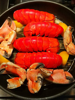 A picture of Mike's Complete Surf & Turf Dinner.