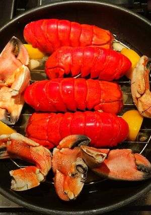 A picture of Mike's Complete Surf & Turf Dinner.