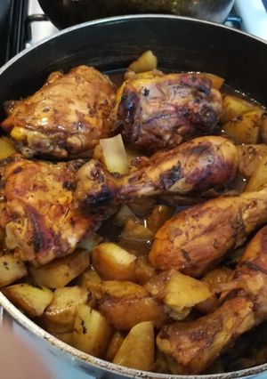 Una foto de Pollo en salsa de soya