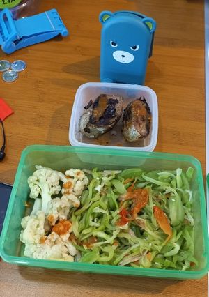 Foto resep Tongkol bakar, tumis labu siam makanan diet ya