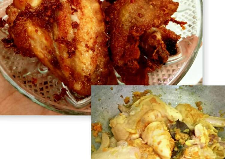 Bagaimana Menyiapkan Ayam goreng rempah (ungkep tanpa air), Bisa Manjain Lidah