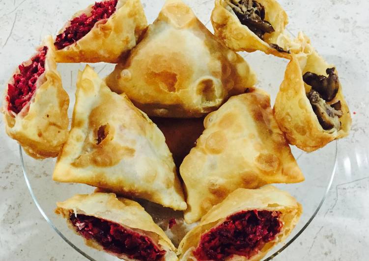 Recipe of Speedy Beet and Coconut Samosas