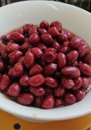 Hình của món Đậu phộng hầm đường phèn.