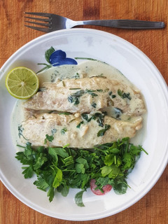 A picture of Creamy lemon fish.