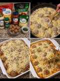 Cheesy Meatball Ravioli Alfredo Bake