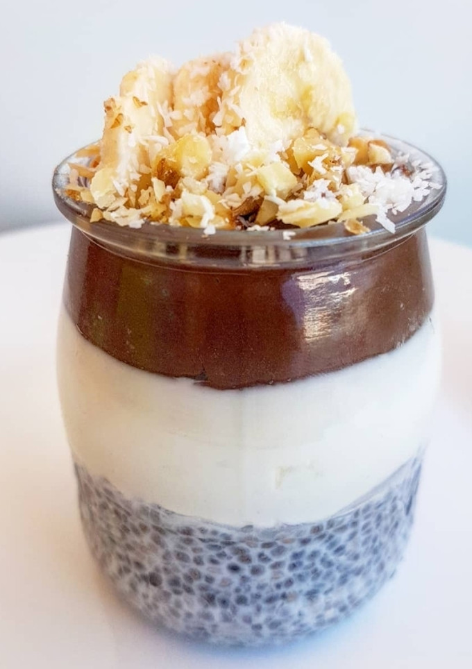 Una foto de Pudding de chía y chocolate
