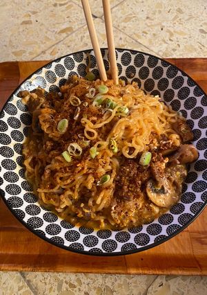 Una foto de Fideos picantes