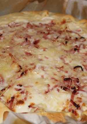 Une photo de Tarte au Maroilles et bacon ultra simple