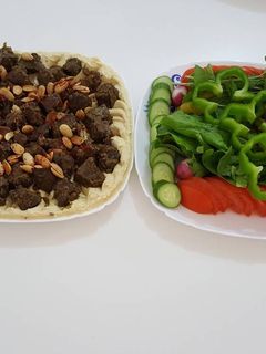 صورة لوصفة كبدة بالمسبحة (حمص بالطحينة) 😋