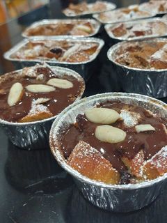 Foto resep Keto Bread Pudding w/Sugar Free Chocolate Sauce #Ketopad