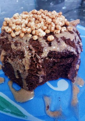 Una foto de Mug cake de chocolate con peanut butter