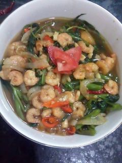 Foto resep Kangkung udang saus tiram