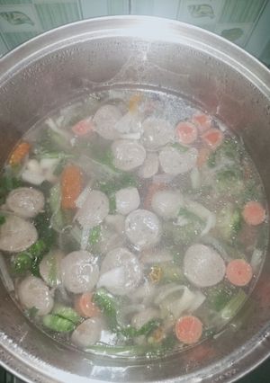 Foto resep Sup Baso Sosis Jamur