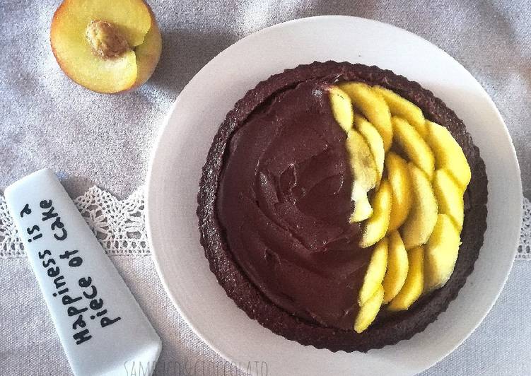 Crostata furba con ganache al cioccolato