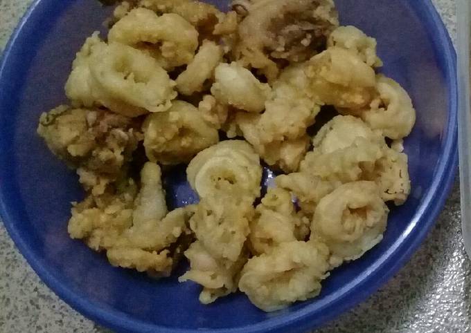Resep Cumi goreng tepung Anti Gagal