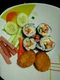 Sushi dengan saus bento