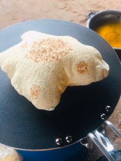 A picture of Naan bread.