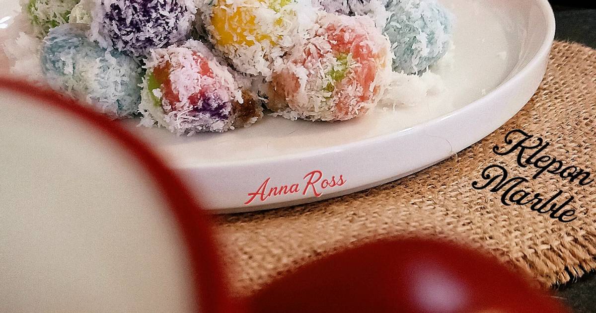 Resep Klepon Pelangi Klepon Marble Oleh Bhams12 Cookpad